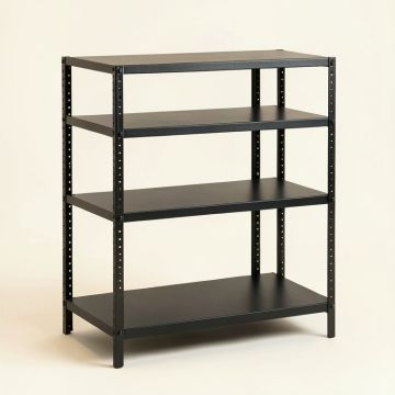 Heath Crest Empty Seed-Starting Shelving Unit Without Lights - Black (synthetic illustration; no displayed measurements)