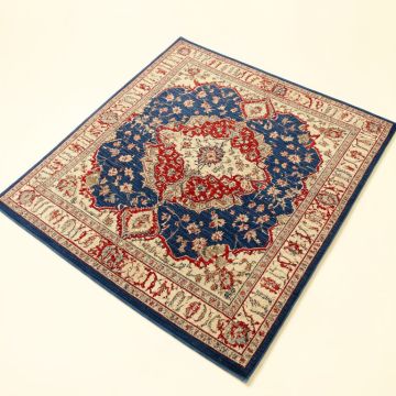 Gutierez Oriental Blue/Red/Beige Area Rug (synthetic illustration; no displayed measurements)