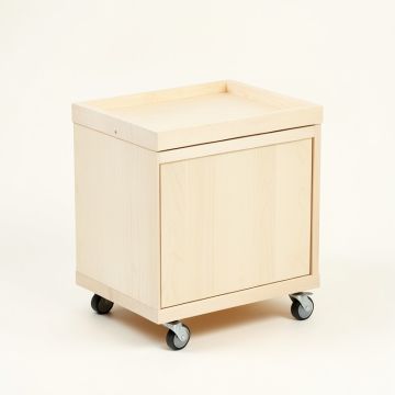 Oak Bridge Empty Rolling Workshop Cart - Ivory (synthetic illustration; no displayed measurements)
