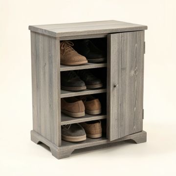 12 Pair Shoe Storage Cabinet (synthetic illustration; no displayed measurements)