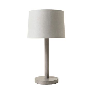 Olive Bridge Table Lamp With A Plain Fabric Shade - Gray