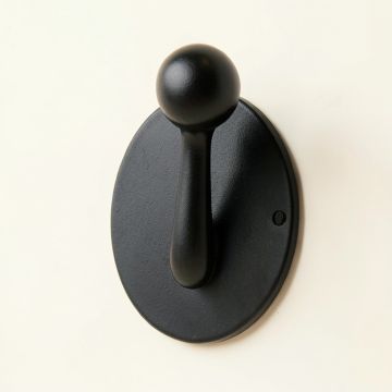 Cove Crossing Wall-Mounted Robe Hook - Black (synthetic illustration; no displayed measurements)