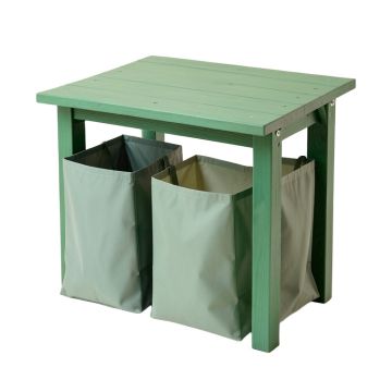 River Arc Laundry Sorting Station With Plain Removable Bags - Green