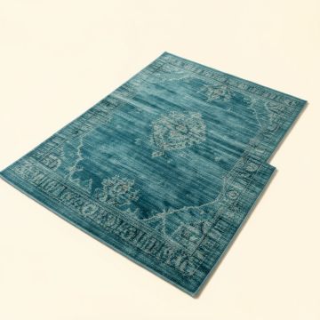 Allman Power Loom Teal/Blue Rug (synthetic illustration; no displayed measurements)