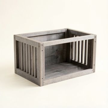 River Bend Empty Furniture-Style Pet Crate - Gray (synthetic illustration; no displayed measurements)