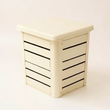 Sage Arc Closed Garden Compost Bin - Ivory (synthetic illustration; no displayed measurements)