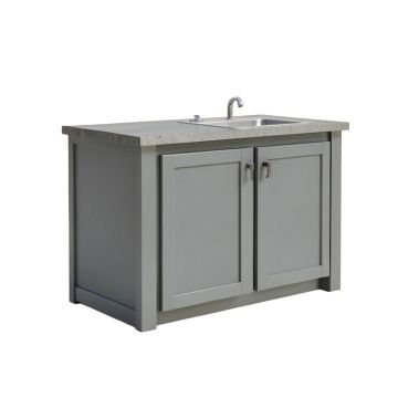 Outdoor Kitchen 6-Piece Free Standing Cabinet Set In Slate Gray