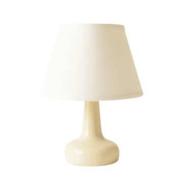 Rowan Bridge Table Lamp With A Plain Fabric Shade - Ivory