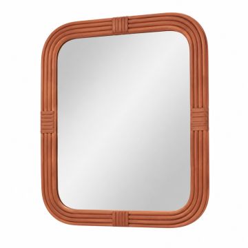 Ridge Bridge Framed Wall Mirror - Terracotta
