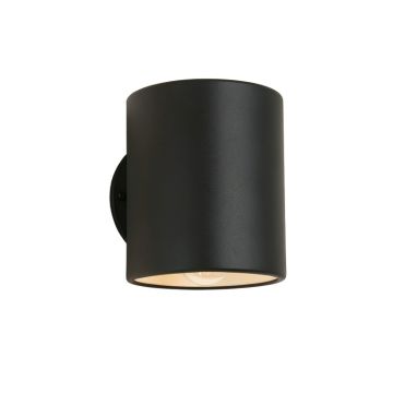 Clay Bluff Wall Sconce Mounted On A Plain Wall - Black