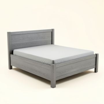 Solid Wood Standard Bed (synthetic illustration; no displayed measurements)