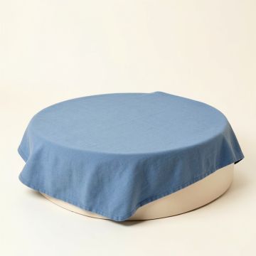Slate Branch Flat Bed Sheet - Blue (synthetic illustration; no displayed measurements)