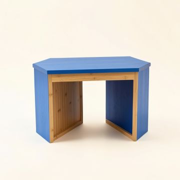 Linden Arc Small Writing Desk - Blue (synthetic illustration; no displayed measurements)