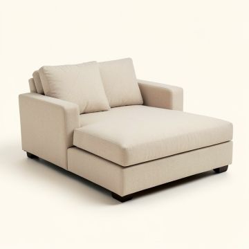 Futon Sofa Bed Modern Linen Upholstered Couch (synthetic illustration; no displayed measurements)