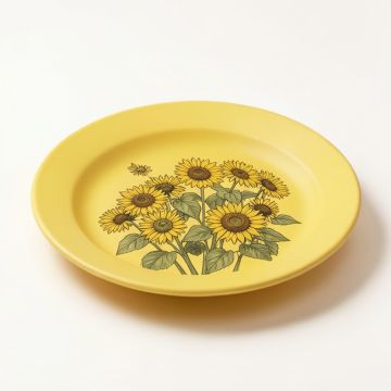 Kangley Sunflower Fields 9 '' Salad Plate (synthetic illustration; no displayed measurements)