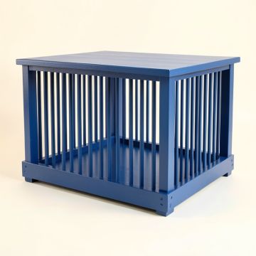 Sage Canyon Empty Furniture-Style Pet Crate - Blue (synthetic illustration; no displayed measurements)