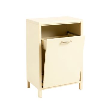 Heath Branch Freestanding Pull-Out Hamper Cabinet - Ivory