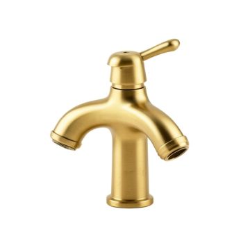 Cubic Single Hole Bathroom Faucet With Optional Drain Assembly