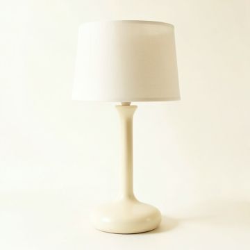 Hill Canyon Table Lamp With A Plain Fabric Shade - Ivory (synthetic illustration; no displayed measurements)