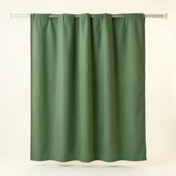 Holly Arc Shower Curtain Hanging Flat From A Plain Rod (synthetic illustration; no displayed measurements)