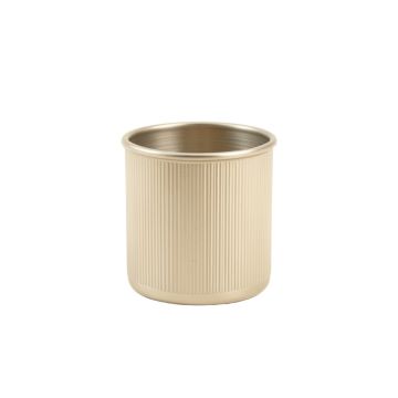 Holly Crest Empty Candle Holder - Beige