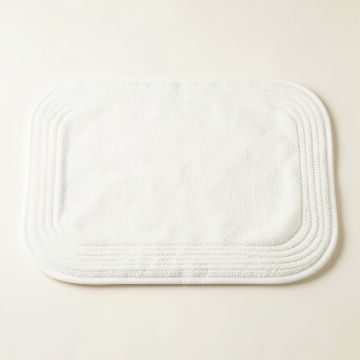 Rowan Edge Bath Mat - White (synthetic illustration; no displayed measurements)