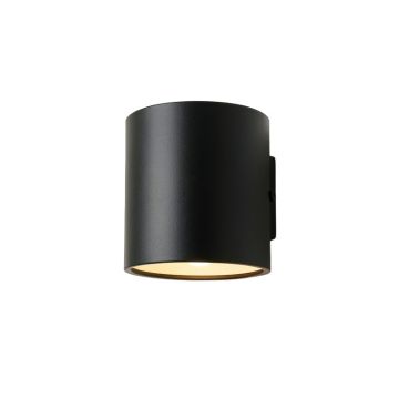 Glen Bend Wall Sconce Mounted On A Plain Wall - Black