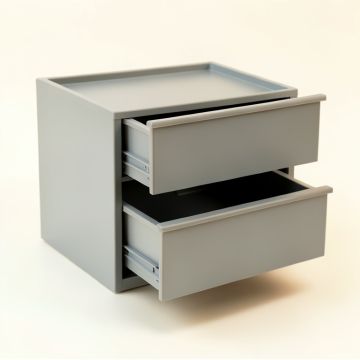 River Bluff Small-Parts Storage Drawer Cabinet - Gray (synthetic illustration; no displayed measurements)