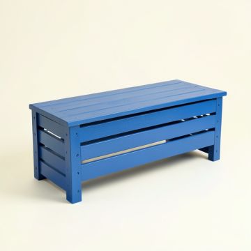 Flint Crossing Narrow Outdoor Storage Bench - Blue (synthetic illustration; no displayed measurements)