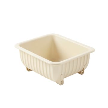 Rowan Branch Empty Railing Planter With Integral Brackets - Ivory