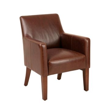Khadeeja Faux Leather Arm Chair