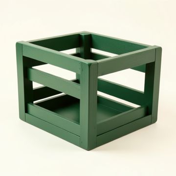Willow Crest Empty Furniture-Style Pet Crate - Green (synthetic illustration; no displayed measurements)