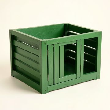 Spruce Canyon Empty Furniture-Style Pet Crate - Green (synthetic illustration; no displayed measurements)