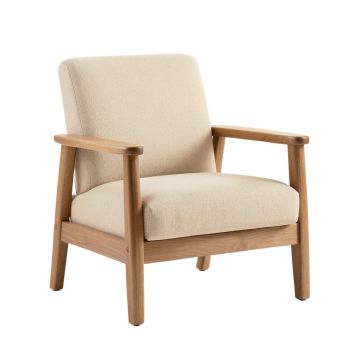 River Arc Upholstered Armchair - Beige