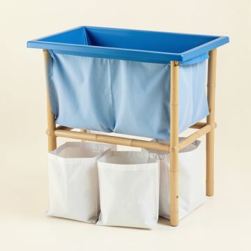 Lake Crest Laundry Sorting Station With Plain Removable Bags - Blue (synthetic illustration; no displayed measurements)