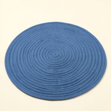 Bay Branch Round Area Rug - Blue (synthetic illustration; no displayed measurements)