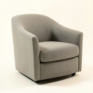 Liam 30.5 '' Wide Polyester Barrel Chair (synthetic illustration; no displayed measurements)