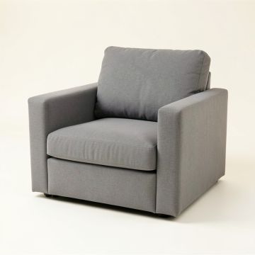 Olive Field Upholstered Armchair - Gray (synthetic illustration; no displayed measurements)