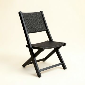 Flint Canyon Folding Outdoor Chair - Black (synthetic illustration; no displayed measurements)