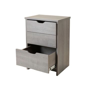 Heath Crest Freestanding Pull-Out Hamper Cabinet - Gray