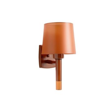 Ridge Bend Wall Sconce Mounted On A Plain Wall - Terracotta