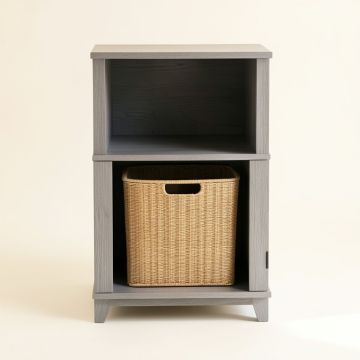 Wren Arc Freestanding Pull-Out Hamper Cabinet - Gray (synthetic illustration; no displayed measurements)
