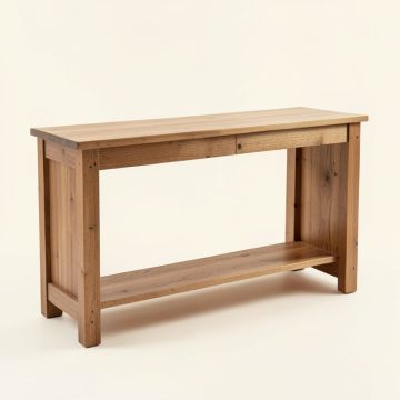 Castlebourne 16.7 '' Solid Wood Console Table (synthetic illustration; no displayed measurements)