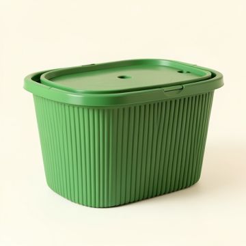 Heath Arc Laundry Hamper - Green (synthetic illustration; no displayed measurements)