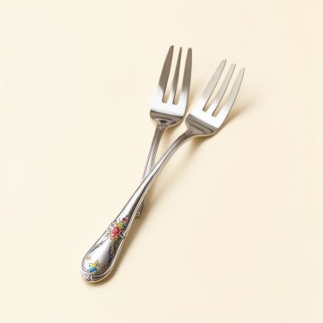 Aneeqa The Mughal Paich Daar Hand-Painted Dinner Fork (synthetic illustration; no displayed measurements)