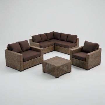 Pierceton Modular Rattan Seating Set (synthetic illustration; no displayed measurements)