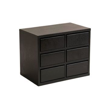 Birch Crest Small-Parts Storage Drawer Cabinet - Black (synthetic illustration; no displayed measurements)
