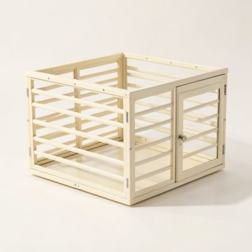 Wren Bluff Empty Furniture-Style Pet Crate - Ivory (synthetic illustration; no displayed measurements)