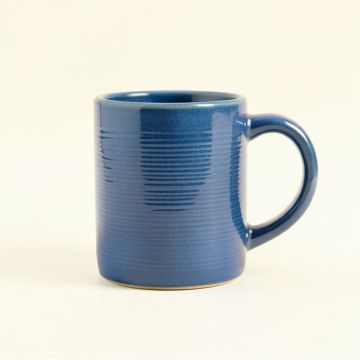 Spruce Branch Ceramic Mug - Blue (synthetic illustration; no displayed measurements)