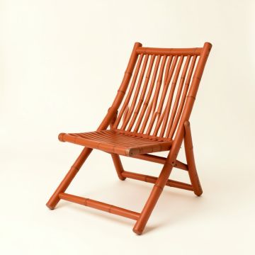 Ash Crest Folding Outdoor Chair - Terracotta (synthetic illustration; no displayed measurements)